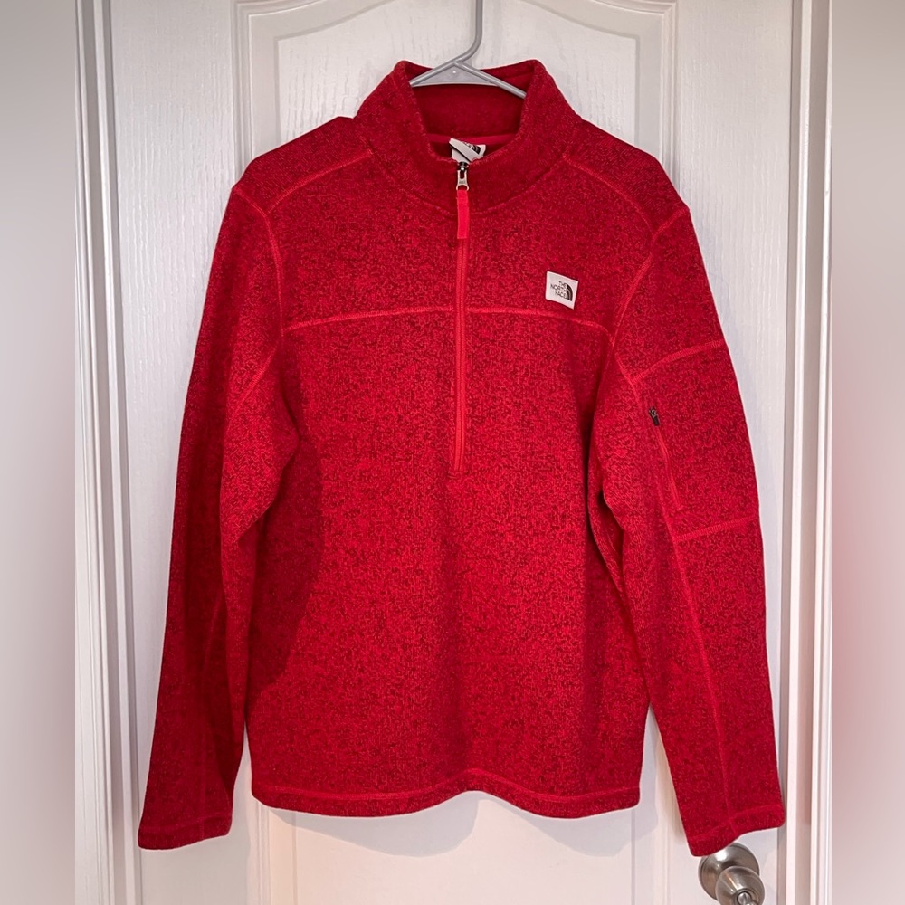 North Face Men’s Red Fleece Jacket- size medium
